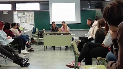 Foto Samuel Arribas durante una clase colectiva